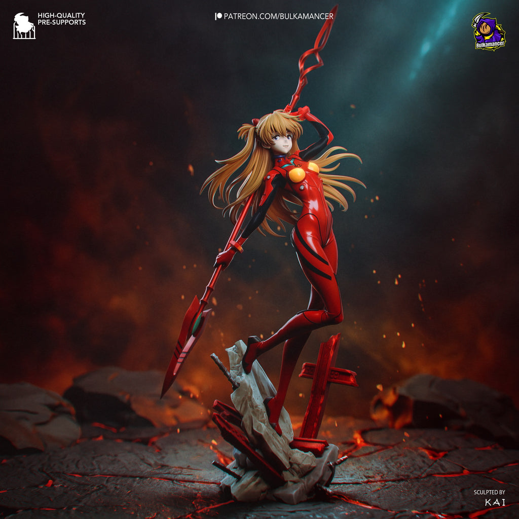 Asuka Langley (Evangelion) resin figure by Bulkamancer — studio render 2