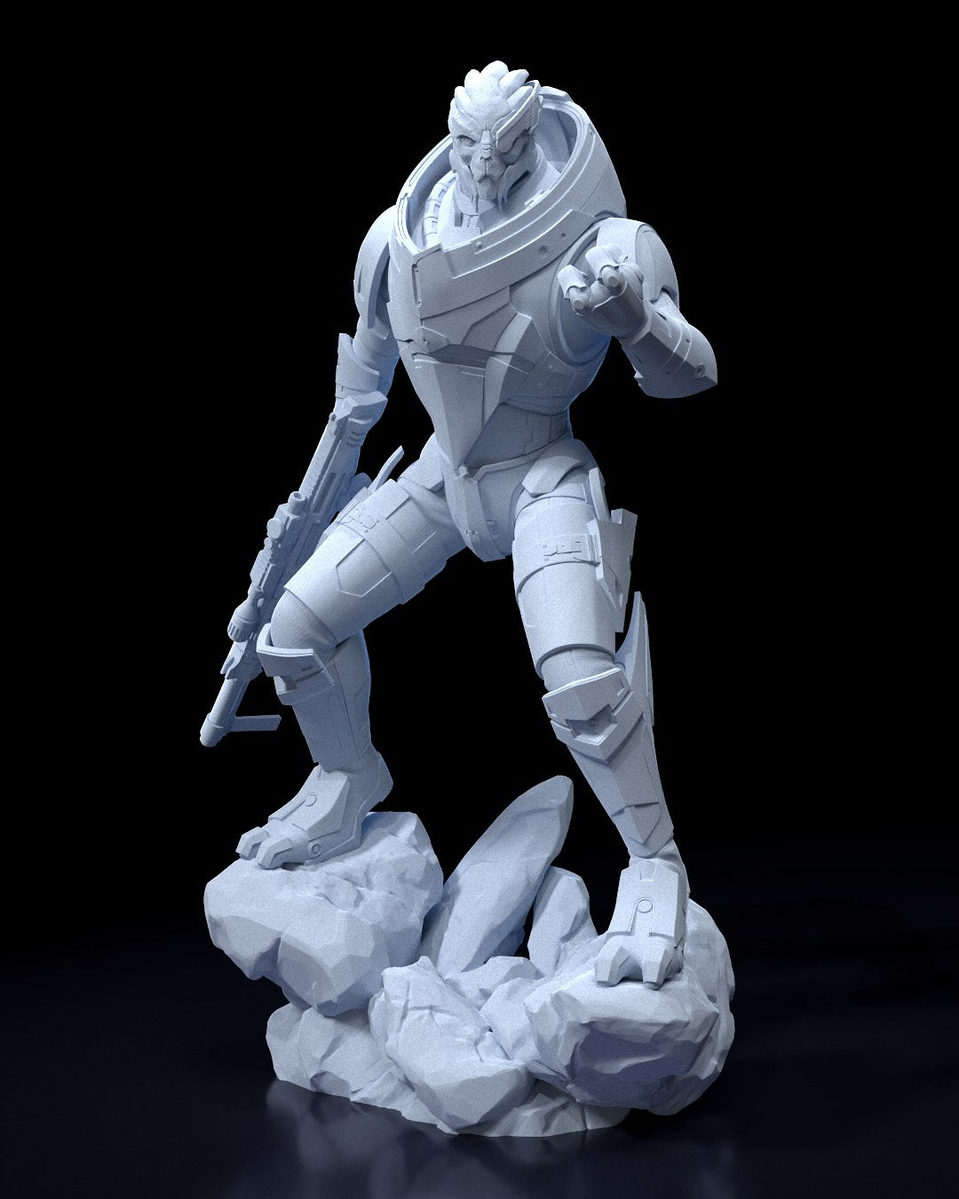 Garrus Vakarian (Mass Effect) resin figure by h3LLcreator — studio render 6