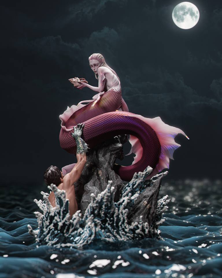 Mermaid — studio render 4