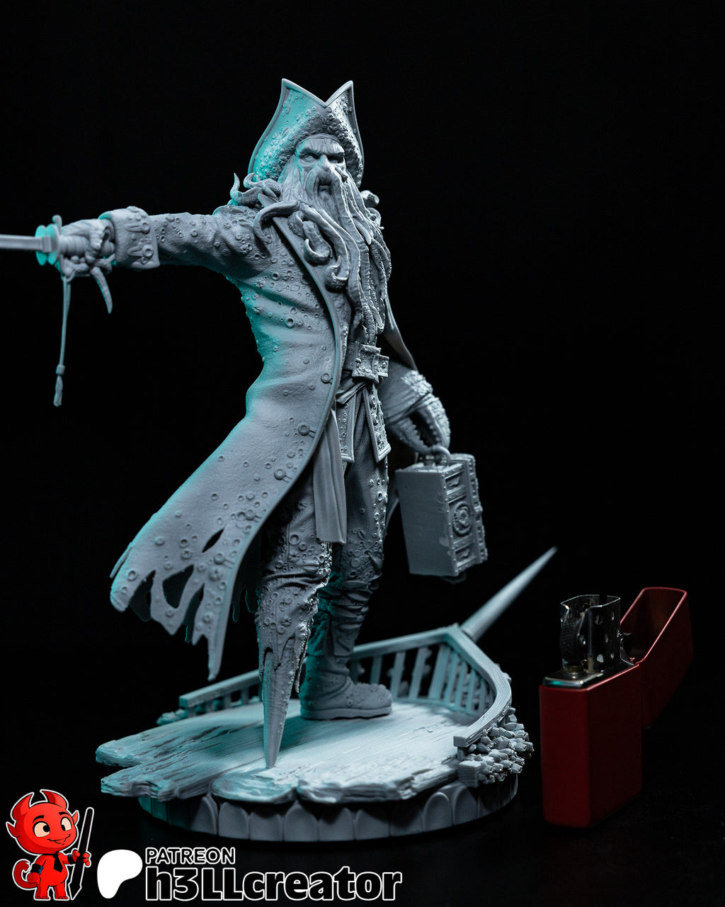 Davy Jones (Pirates of the Caribbean) resin figure by h3LLcreator — studio render 4