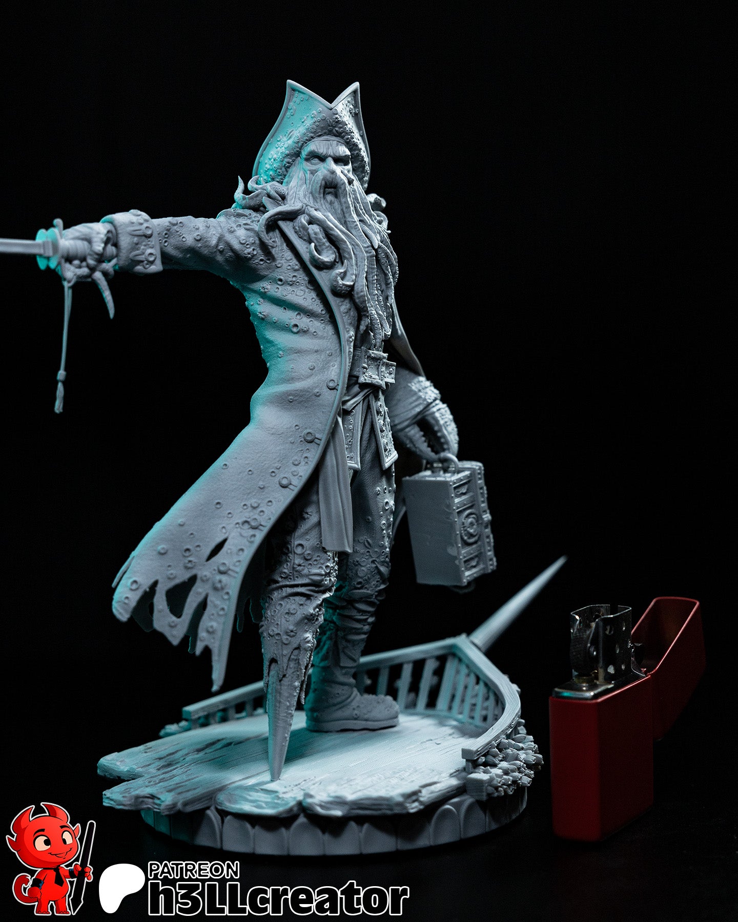 Davy Jones (Pirates of the Caribbean) resin figure by h3LLcreator — studio render 4