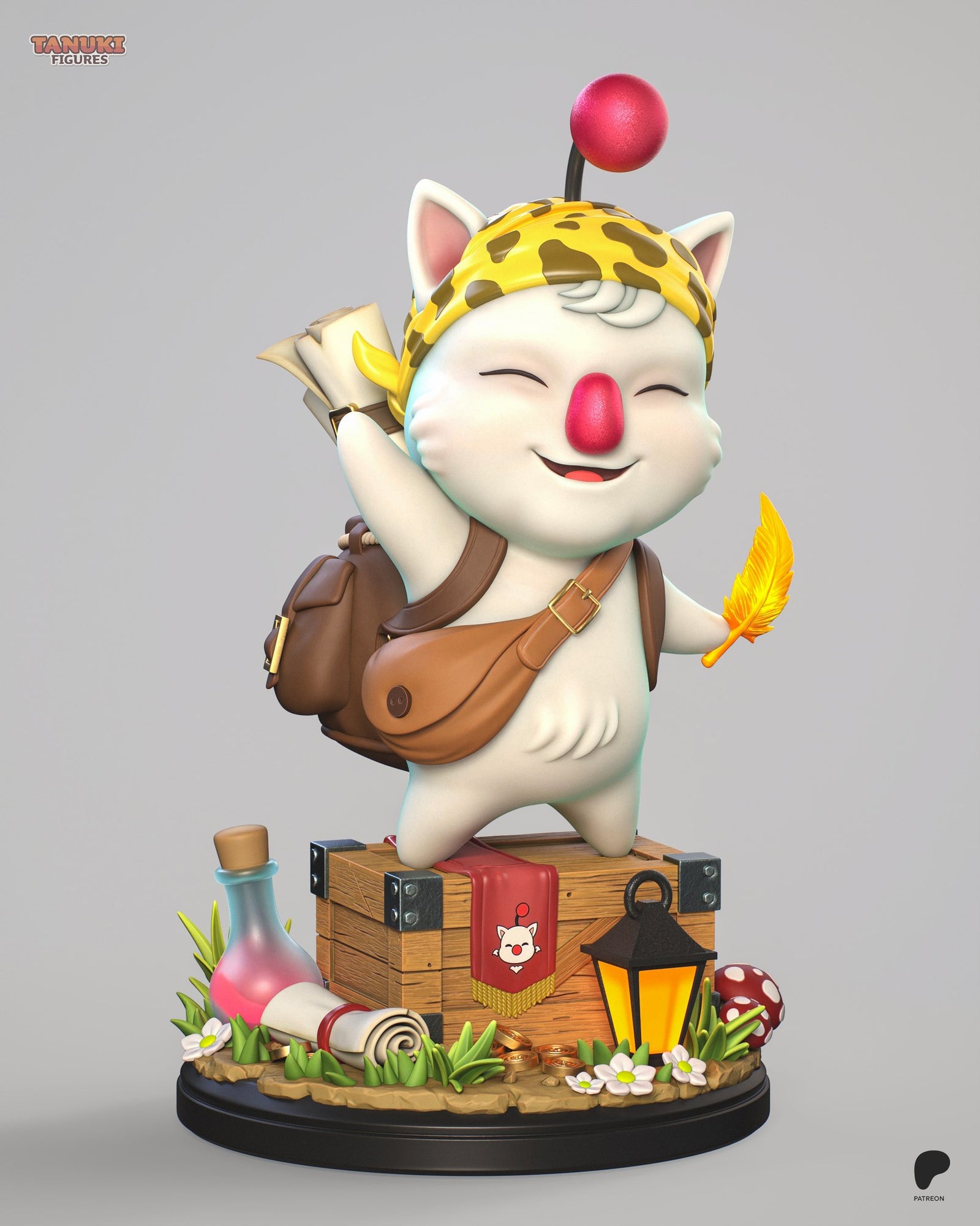 Moogle (Final Fantasy) resin figure by Tanuki Figures — studio render 1