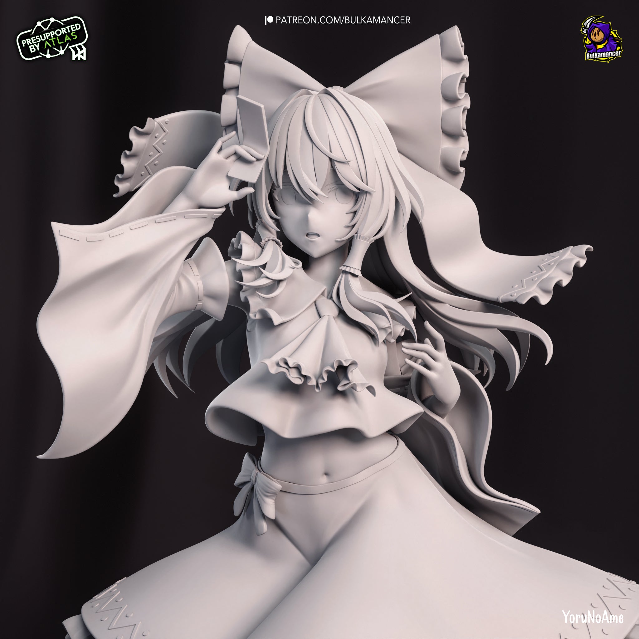 Reimu Hakurei (Touhou Project) resin figure by Bulkamancer — studio render 7