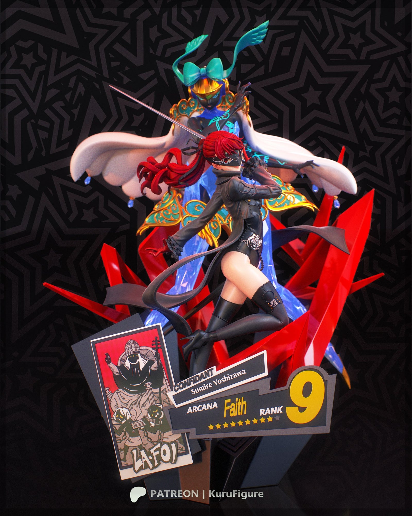 Sumire Yoshizawa (Persona 5) resin figure by Kuru Figures — studio render 1