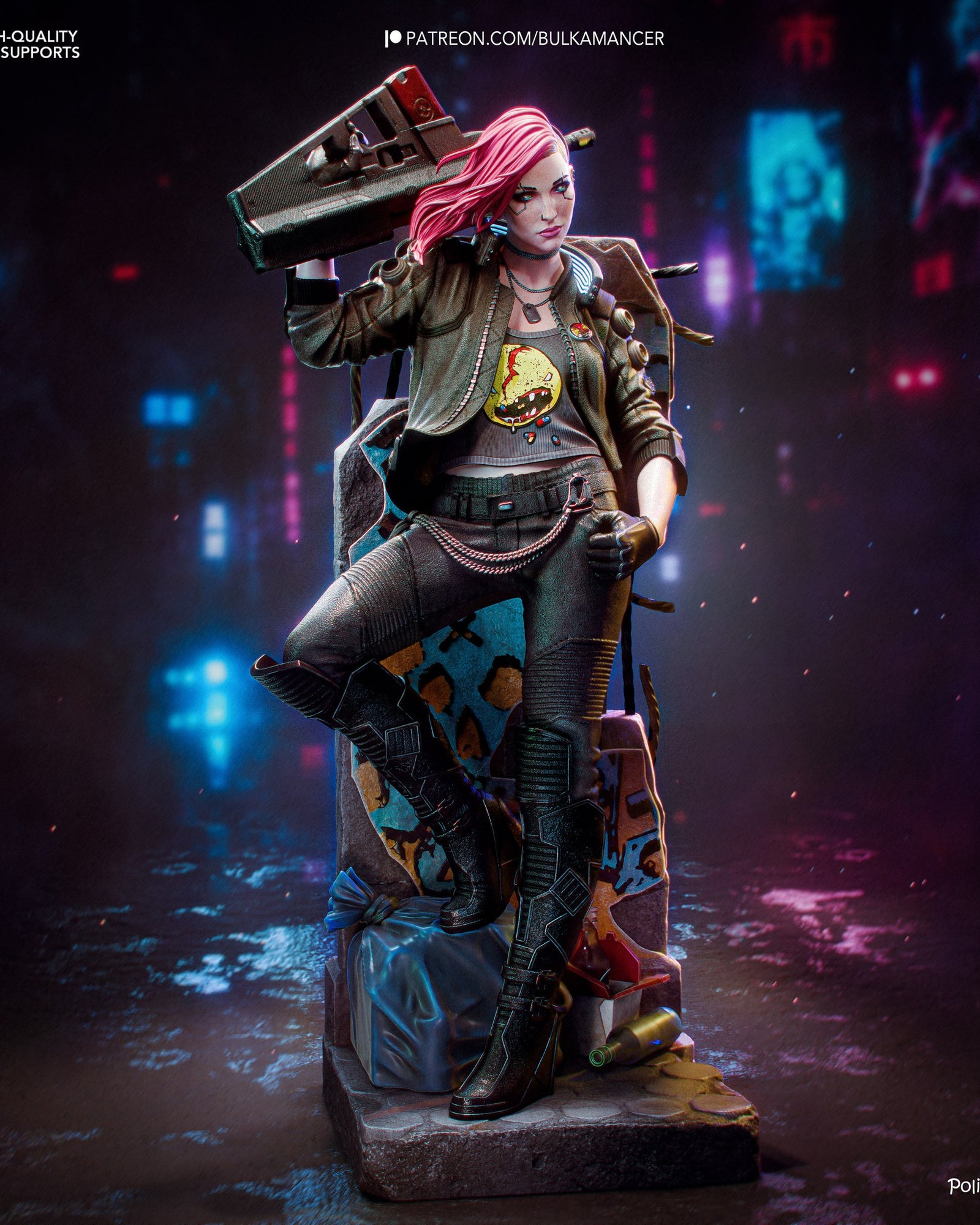 V (Valerie) (Cyberpunk 2077) resin figure by Bulkamancer — studio render 5