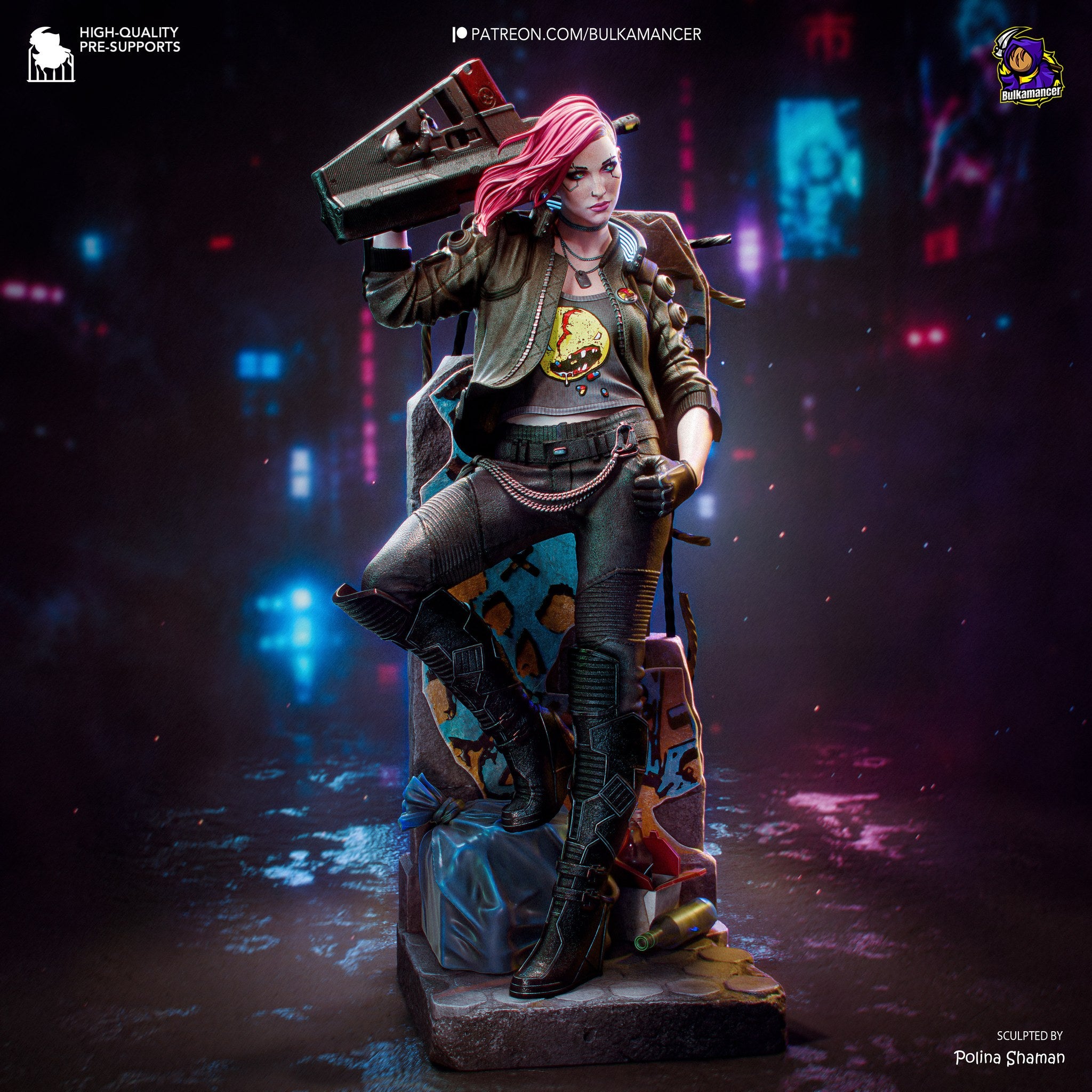 V (Valerie) (Cyberpunk 2077) resin figure by Bulkamancer — studio render 5