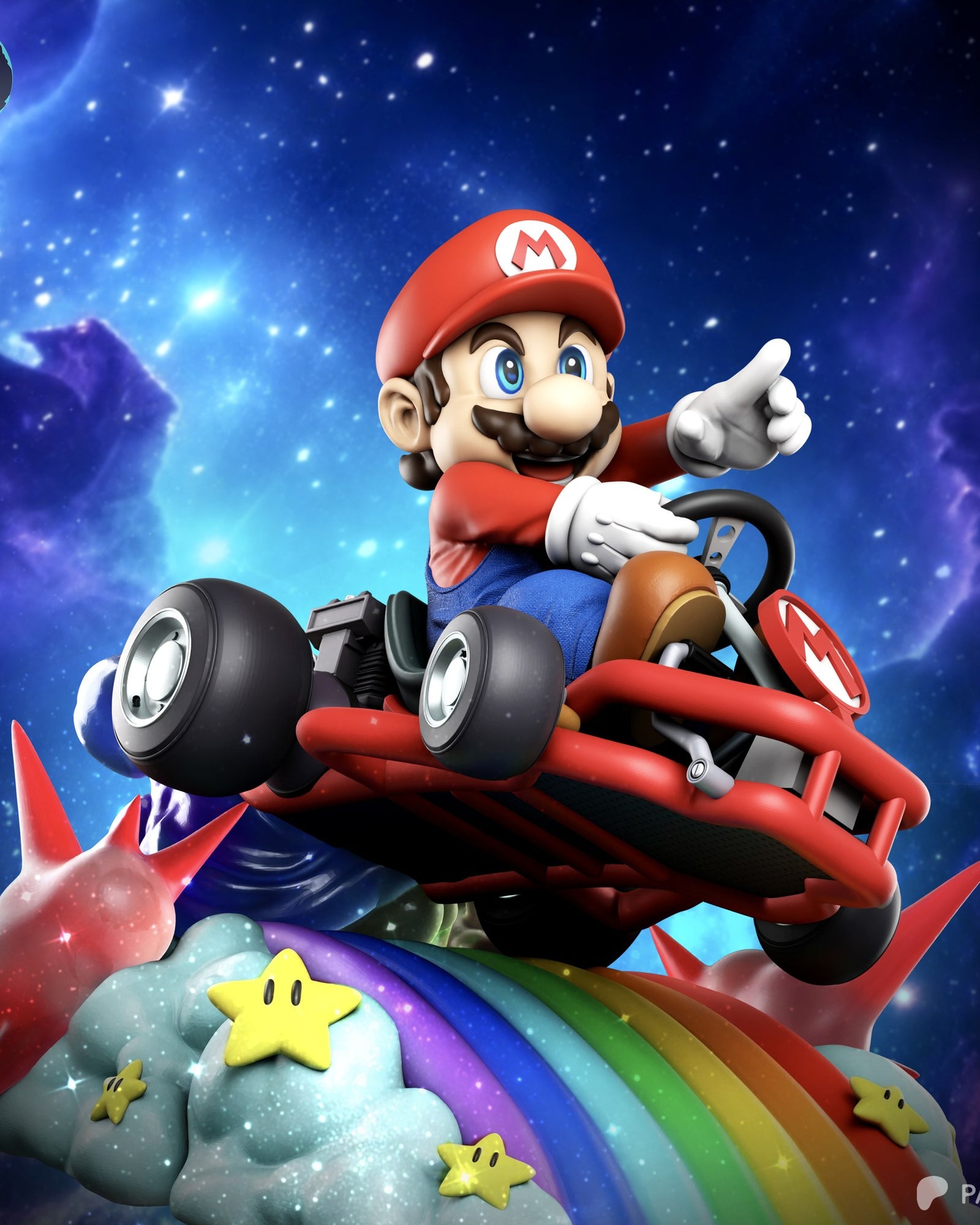 Super Mario (Super Mario) resin figure by Kaidan 3D — studio render 2