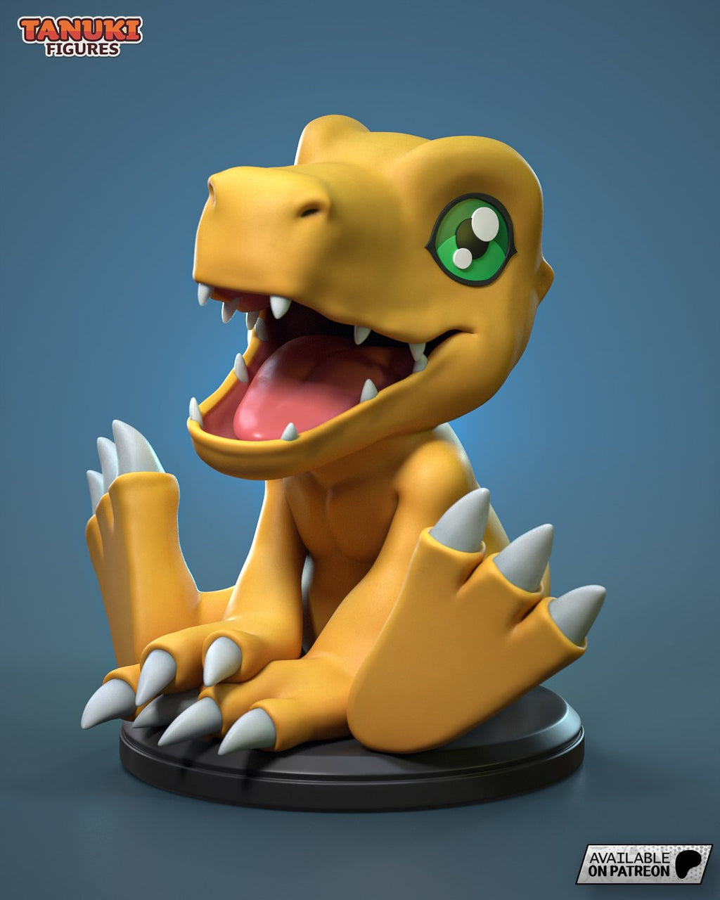 Agumon (Digimon) resin figure by Tanuki Figures — studio render 3