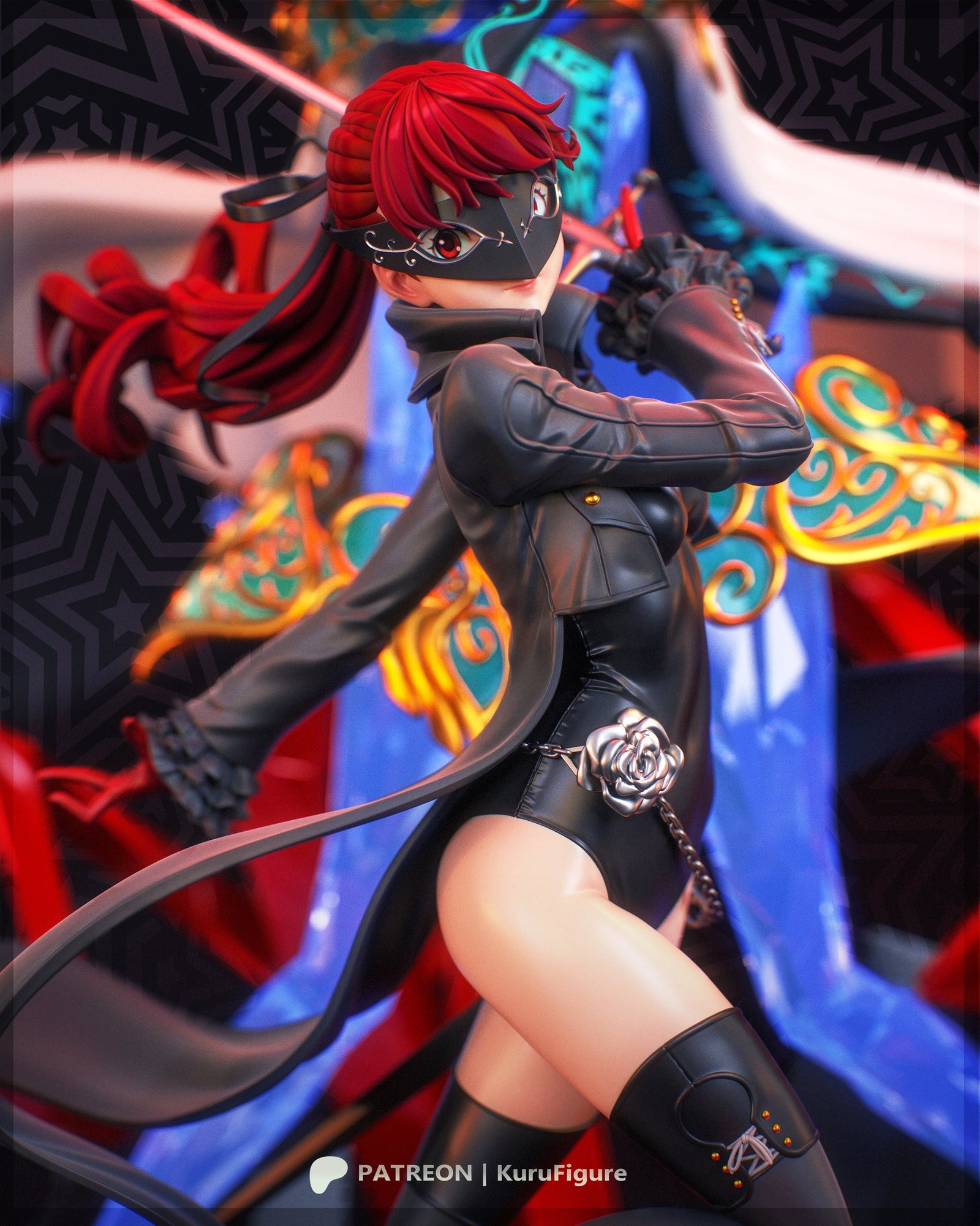 Sumire Yoshizawa (Persona 5) resin figure by Kuru Figures — studio render 4