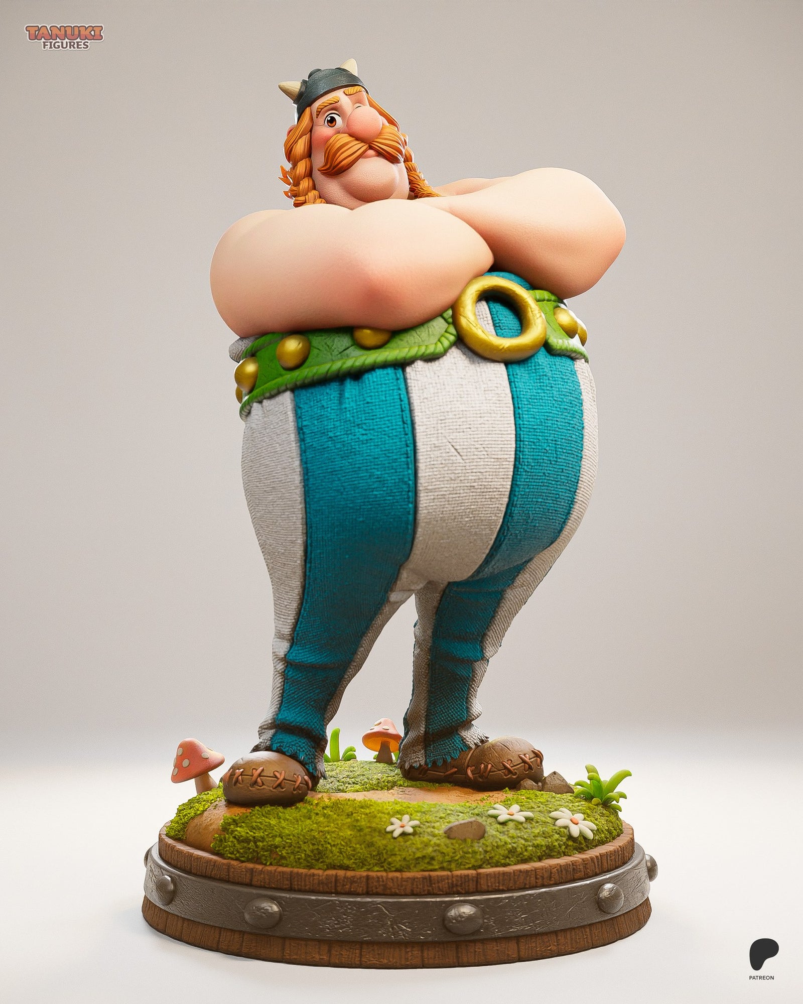 Obelix (Asterix) resin figure by Tanuki Figures — studio render 1