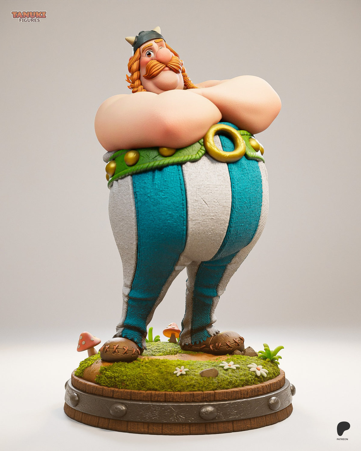 Obelix (Asterix) resin figure by Tanuki Figures — studio render 1