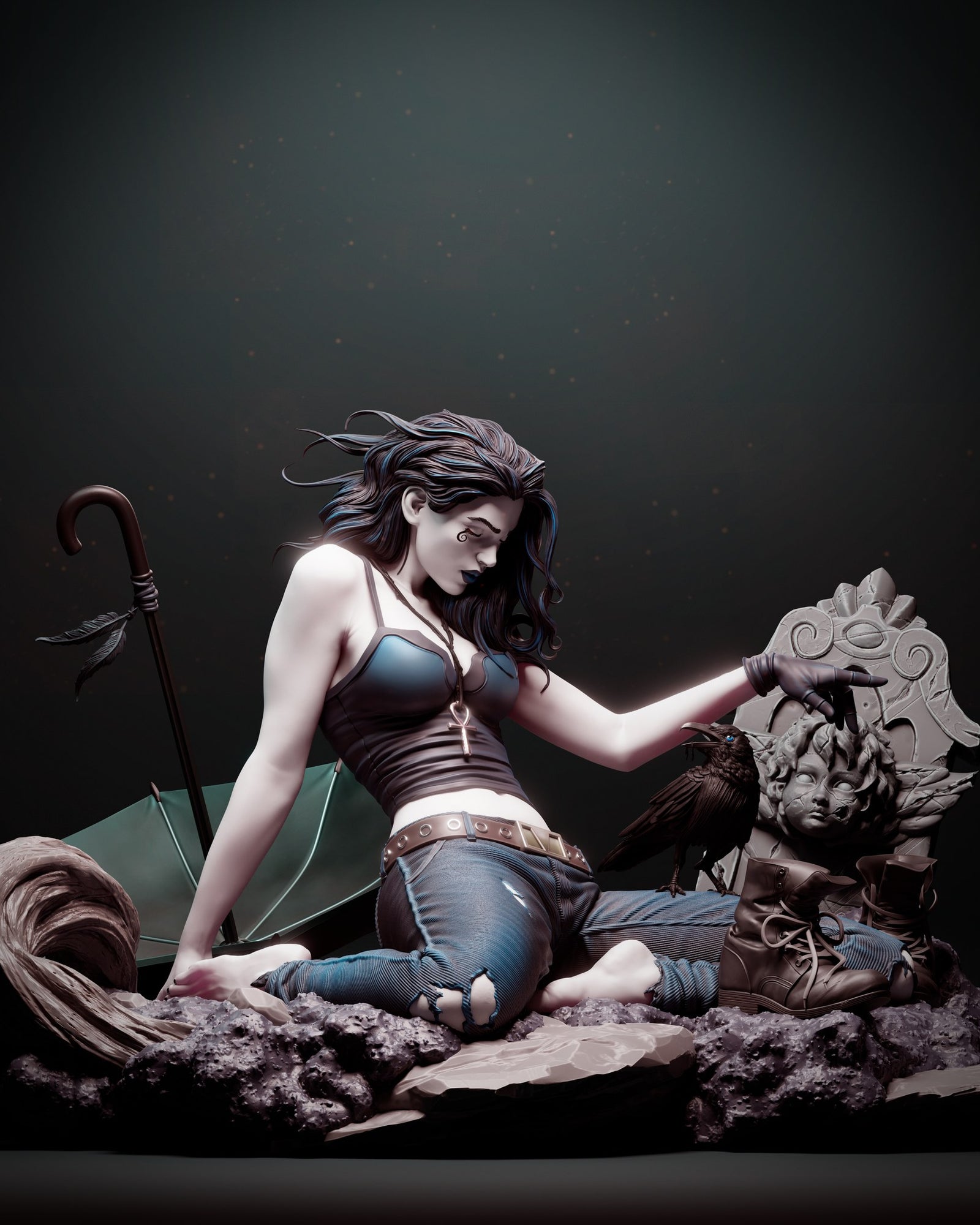 Death of the Endless DC resin figure by CA 3D Studios — studio preview 2
