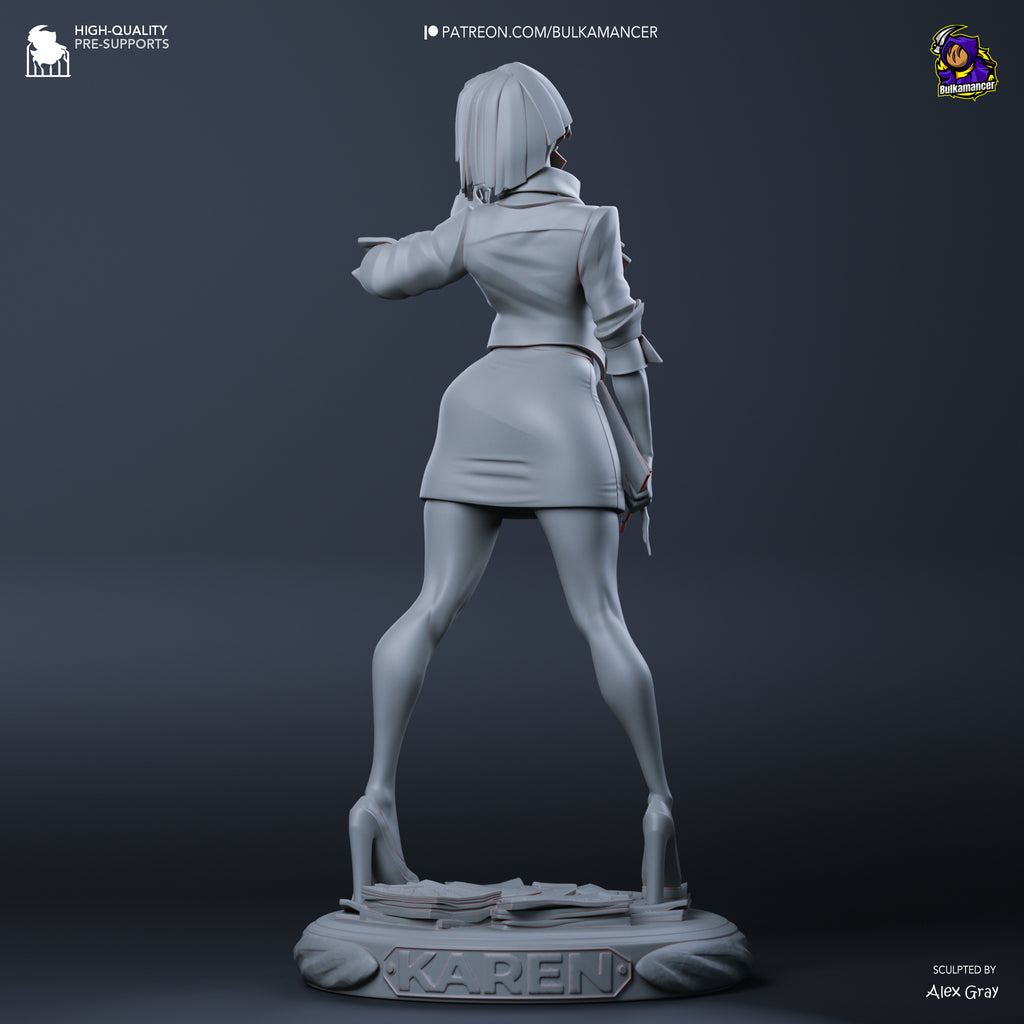 Agent Karen (Unbreadable) resin figure by Bulkamancer — studio render 12