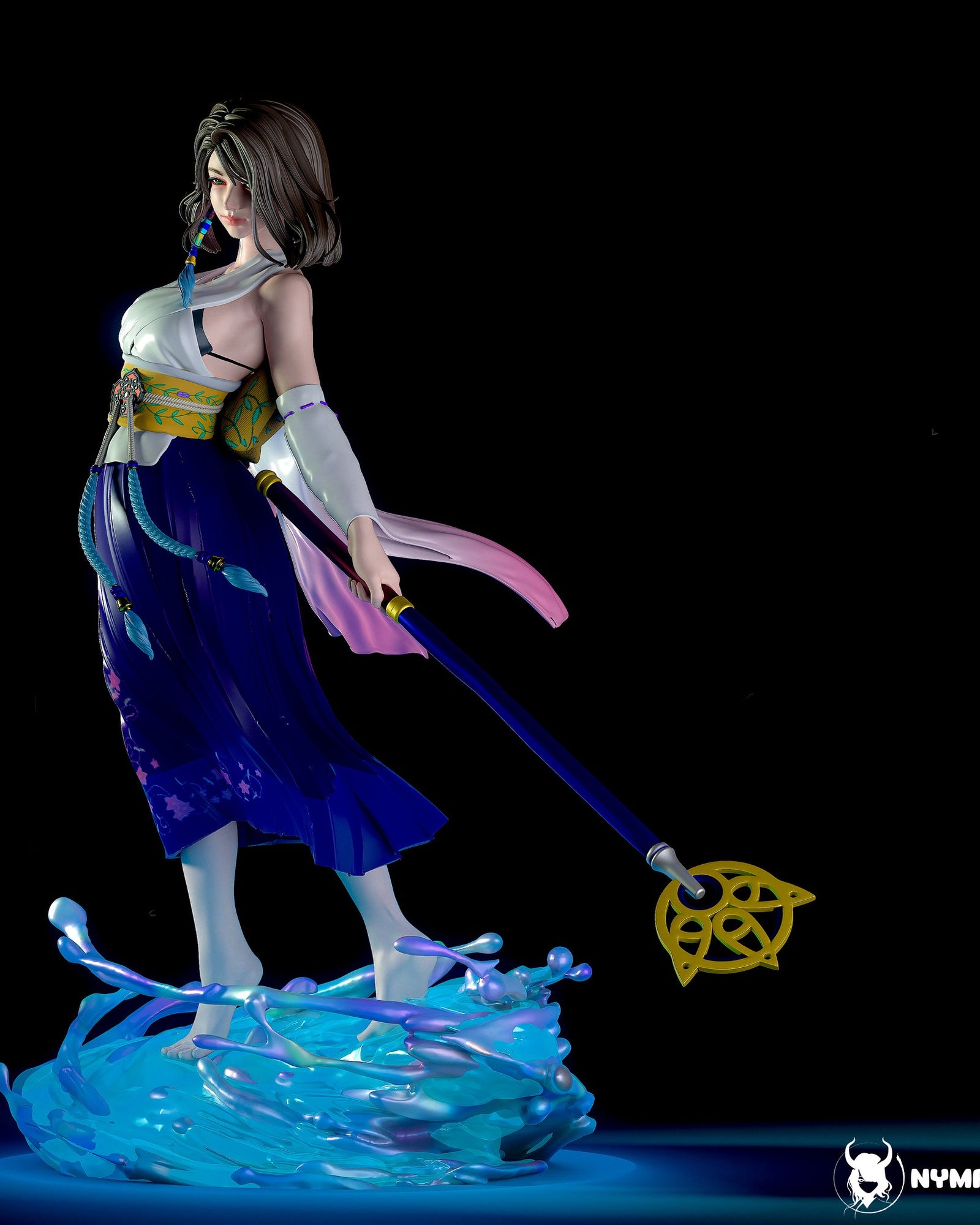 Yuna (Final Fantasy) resin figure by Nympha — studio render 2