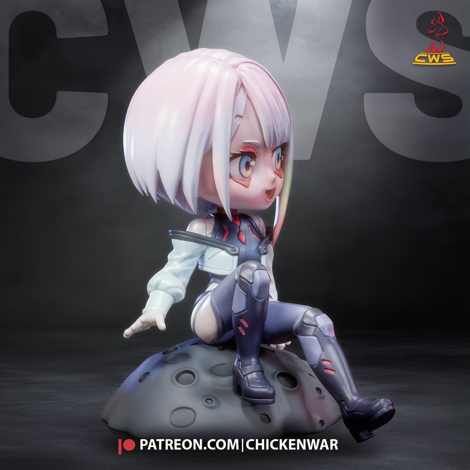 Lucy Kushinada (Cyberpunk Edgerunners) resin figure by CW Studio — studio render 3
