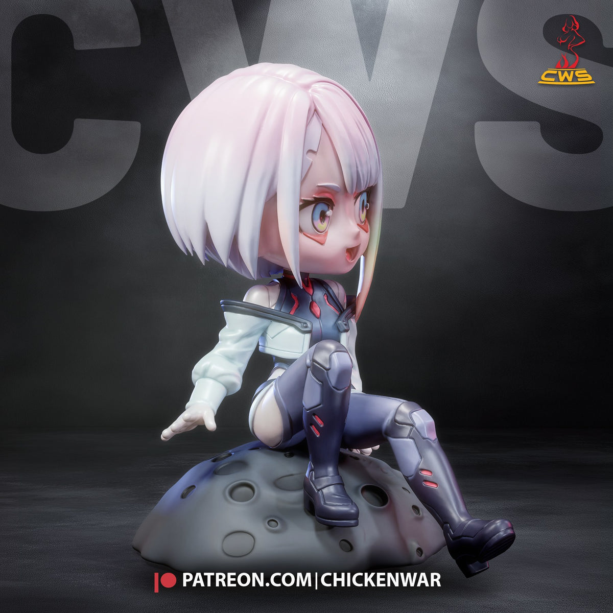 Lucy Kushinada (Cyberpunk Edgerunners) resin figure by CW Studio — studio render 3
