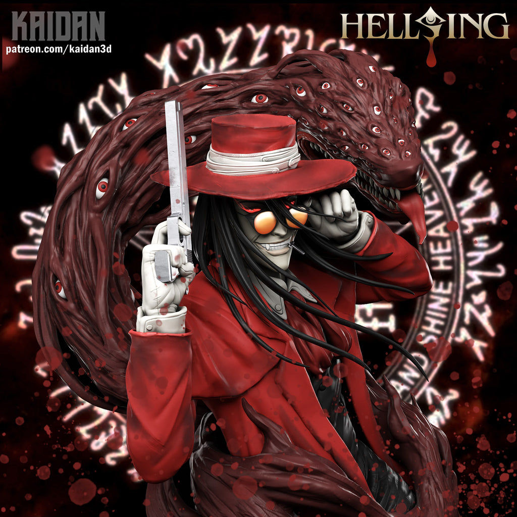 Alucard (Hellsing) resin figure by Kaidan 3D — studio render 1