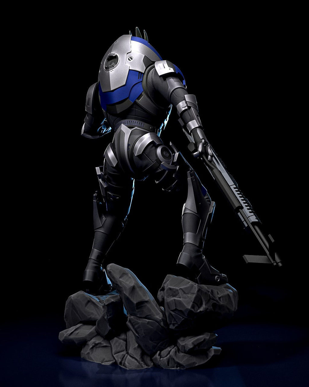 Garrus Vakarian (Mass Effect) resin figure by h3LLcreator — studio render 2