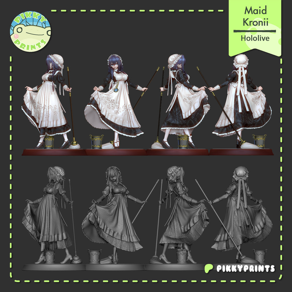 Ouro Kronii (Hololive) resin figure by PikkyPrints — studio render 7