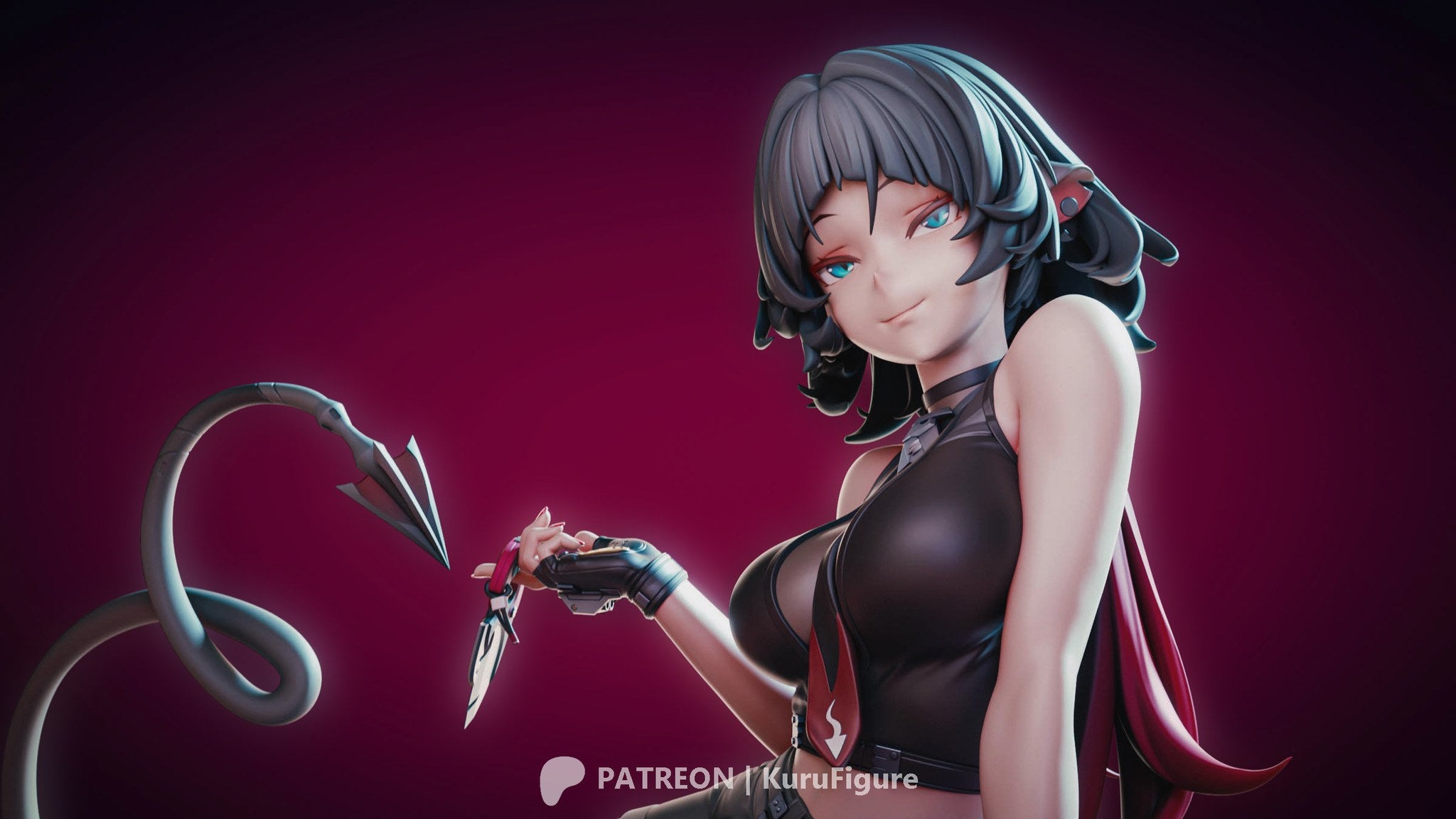 Jane Doe (Zenless Zone Zero) resin figure by Kuru Figures — studio render 5