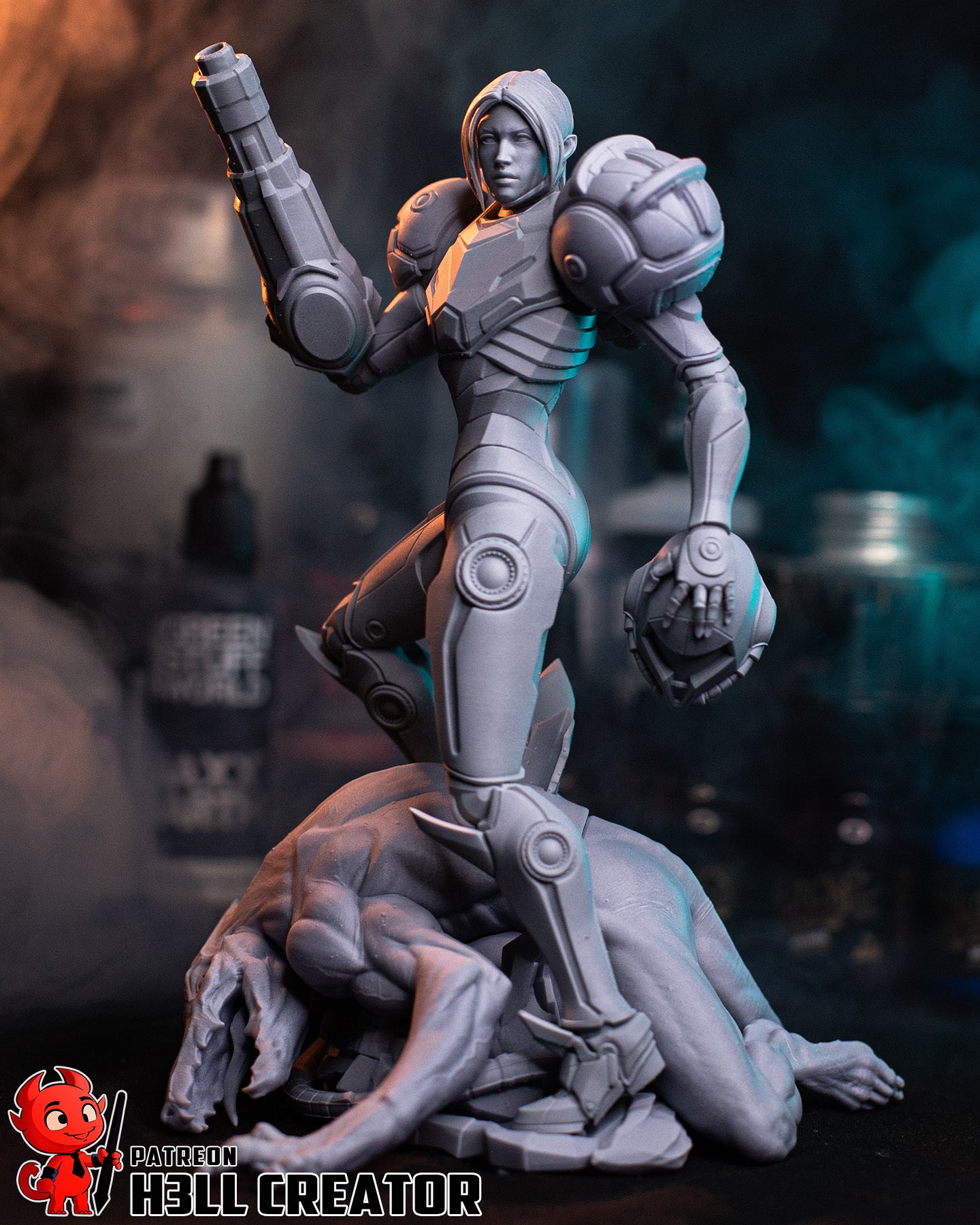 Samus Aran (Metroid) resin figure by h3LLcreator — studio render 13