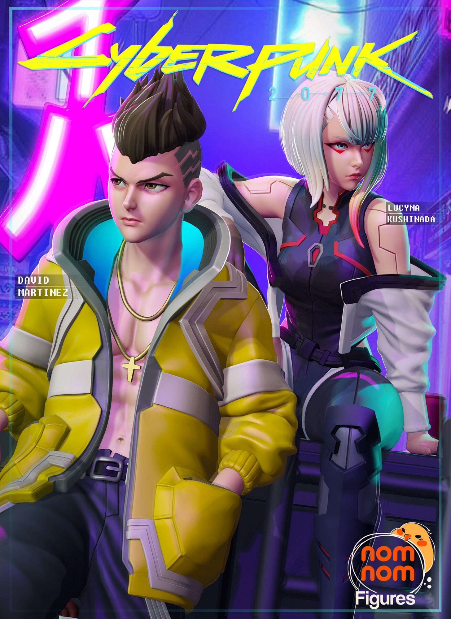 Lucy x David Cyberpunk Edgerunners resin figure by NomNom Figures — studio preview 1