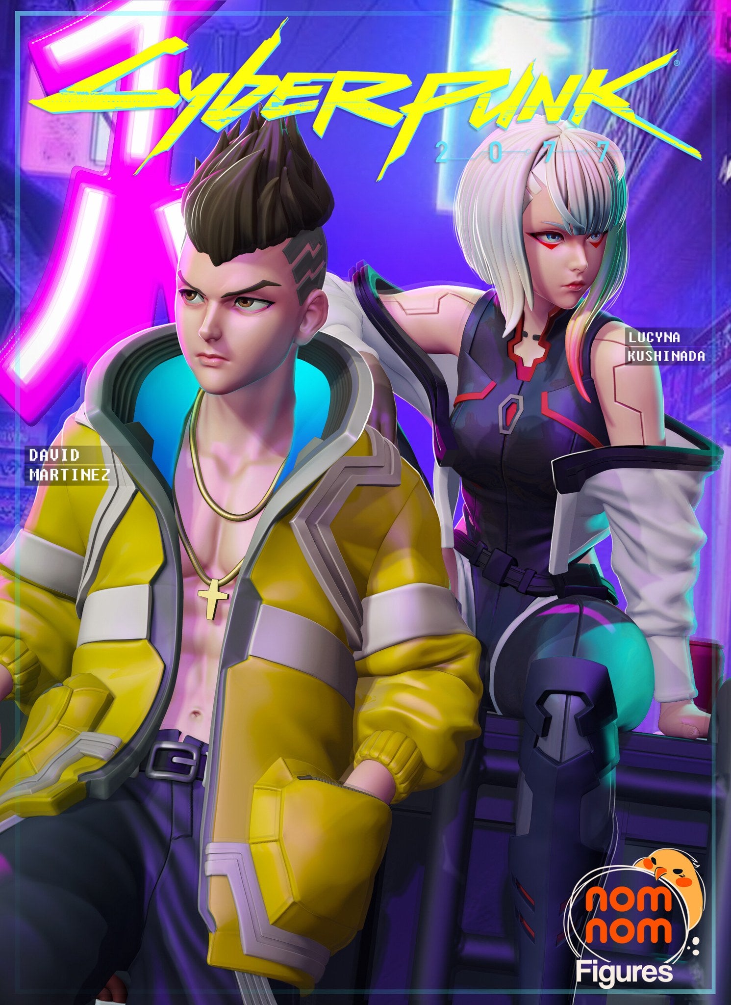 Lucy x David Cyberpunk Edgerunners resin figure by NomNom Figures — studio preview 1