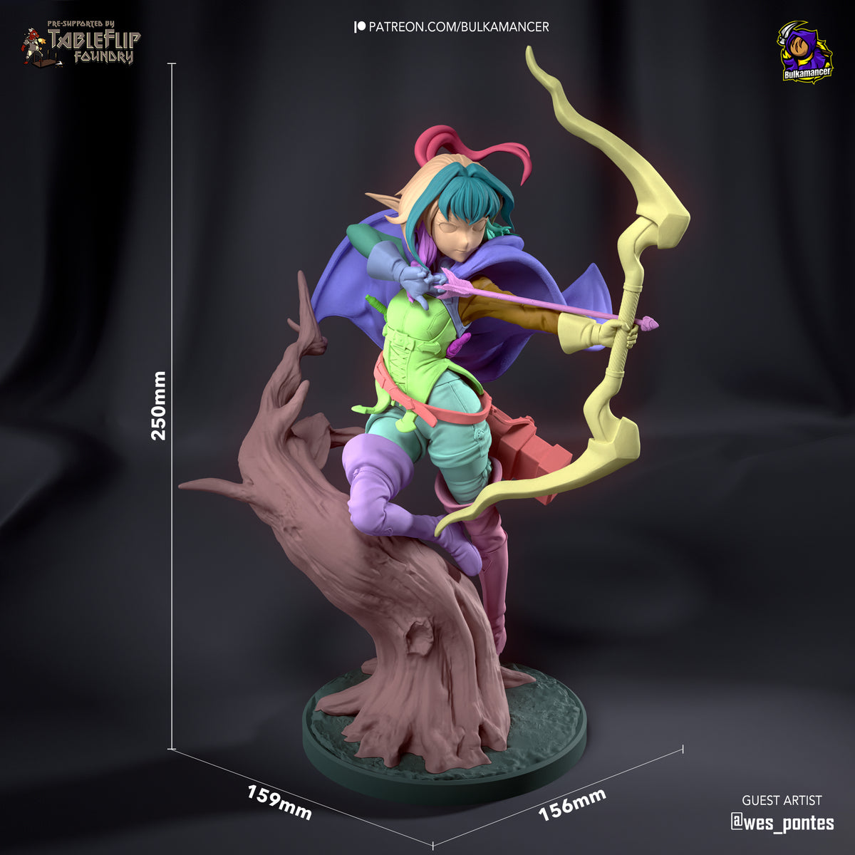High-Elf Archer (Goblin Slayer) resin figure by Bulkamancer — studio render 6