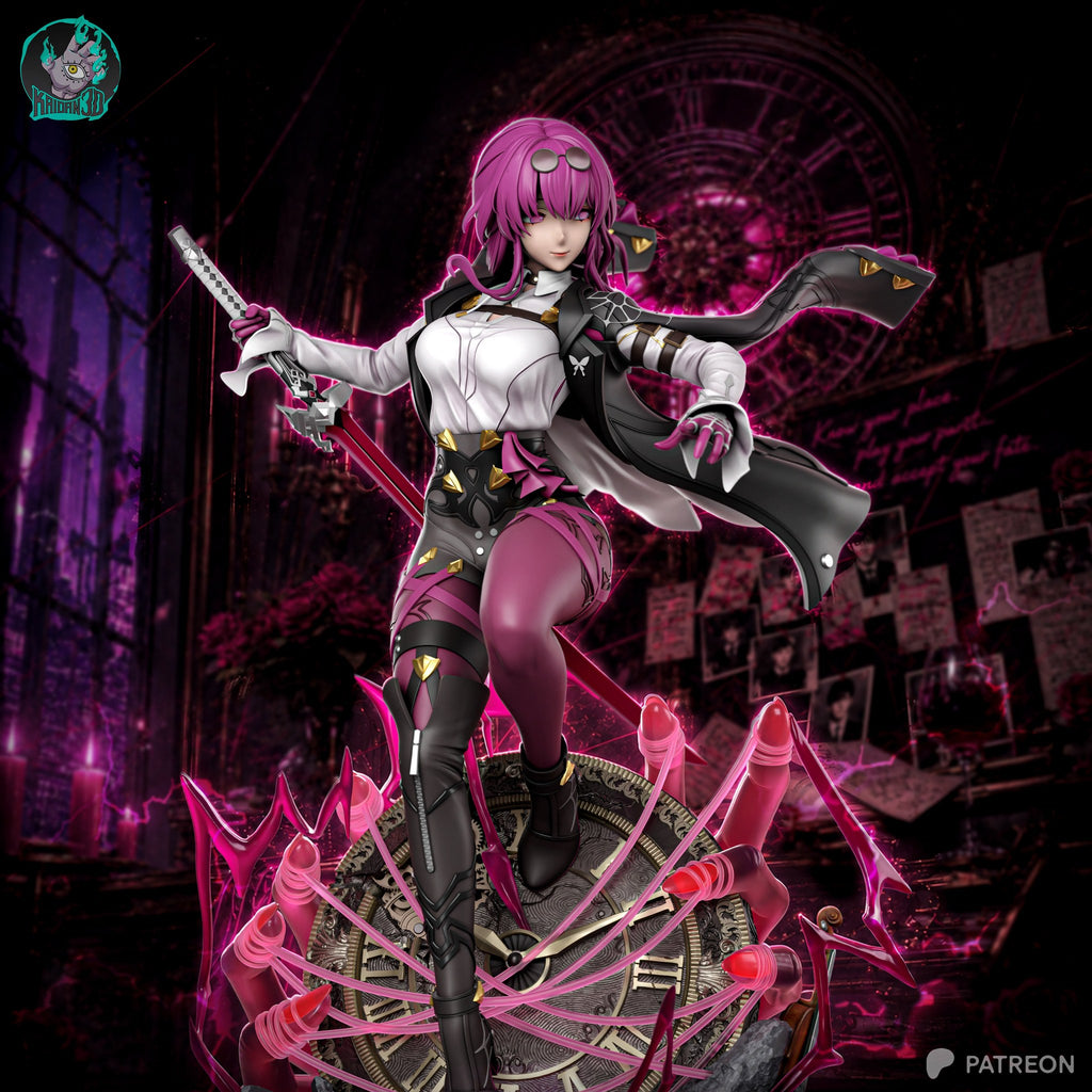 Kafka (Honkai Star Rail) resin figure by Kaidan 3D — studio render 2