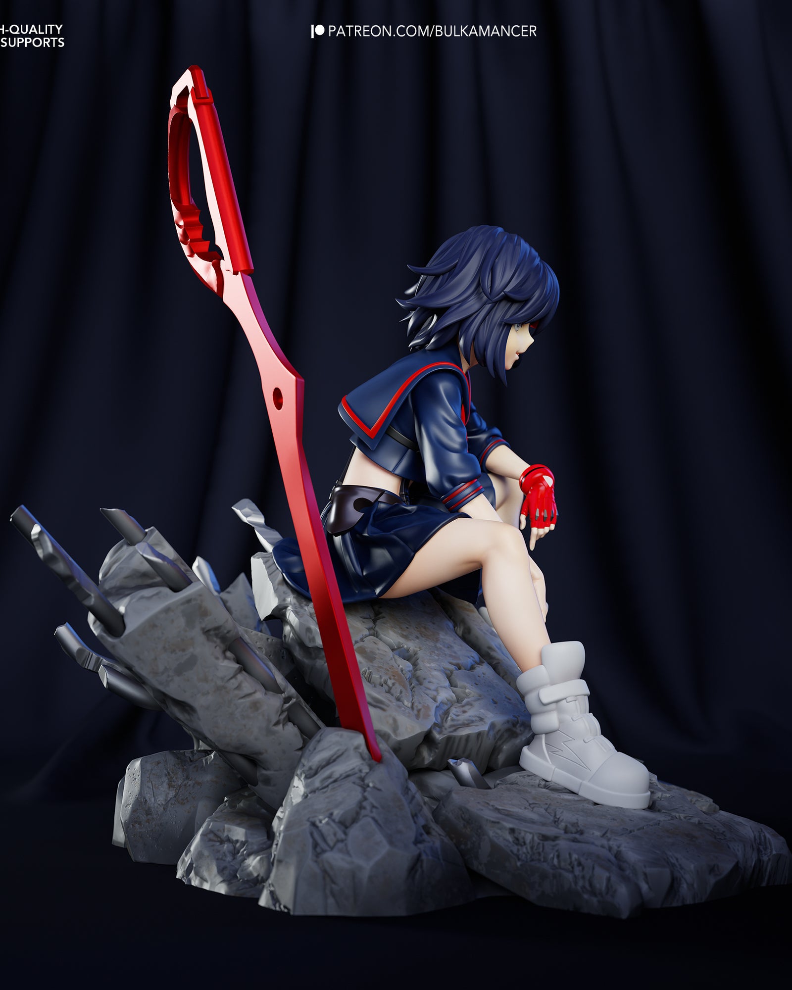 Ryuko Matoi (Kill la Kill) resin figure by Bulkamancer — studio render 5