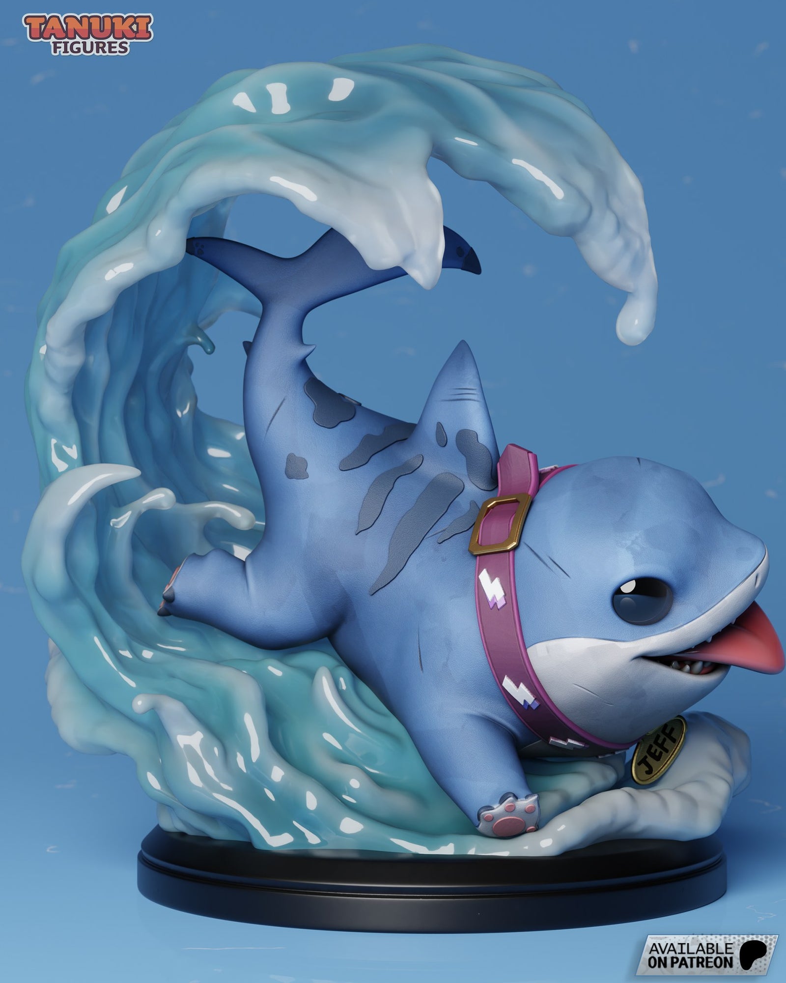 Jeff the Land Shark (Marvel) resin figure by Tanuki Figures — studio render 3