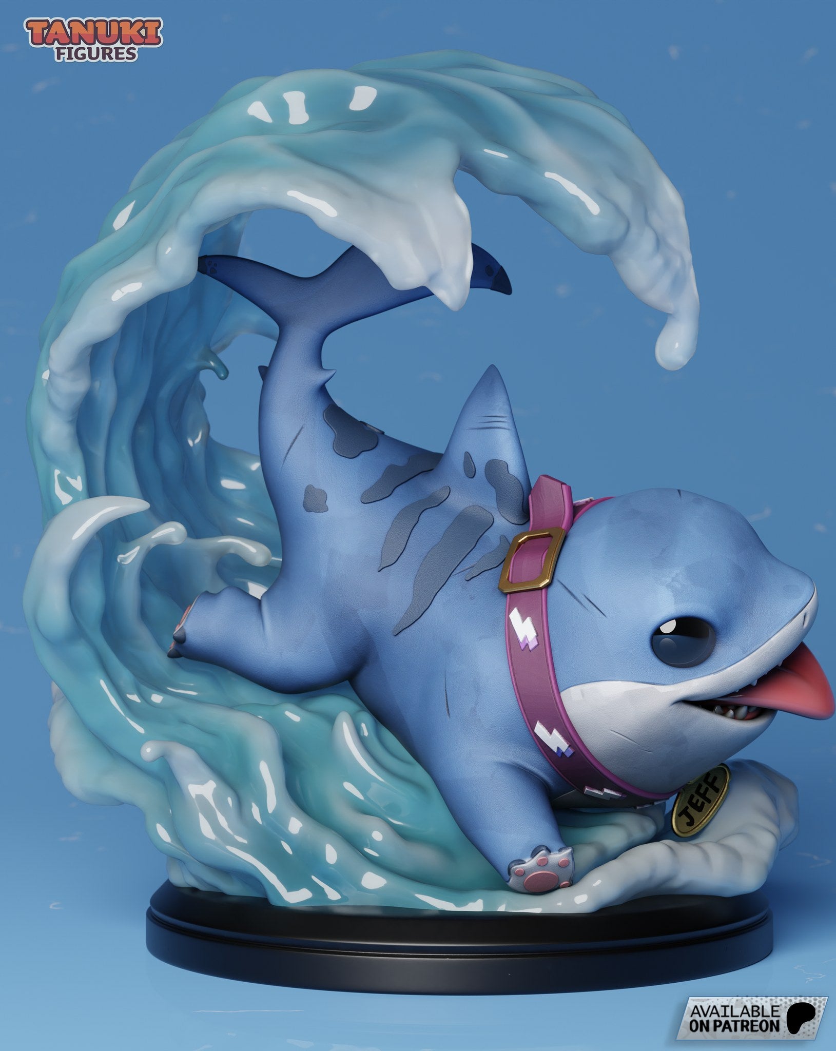 Jeff the Land Shark (Marvel) resin figure by Tanuki Figures — studio render 3