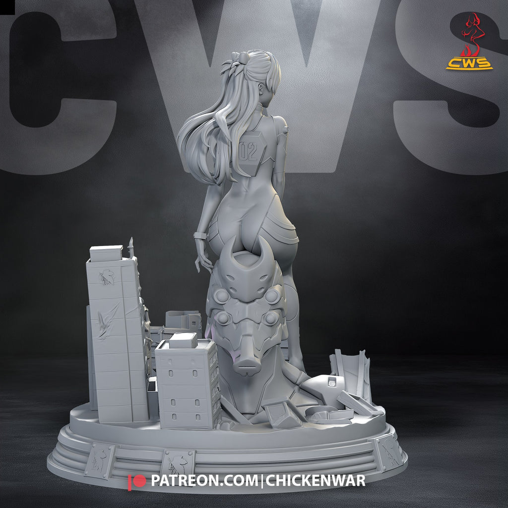 Asuka Langley (Evangelion) resin figure by CW Studio — studio render 7