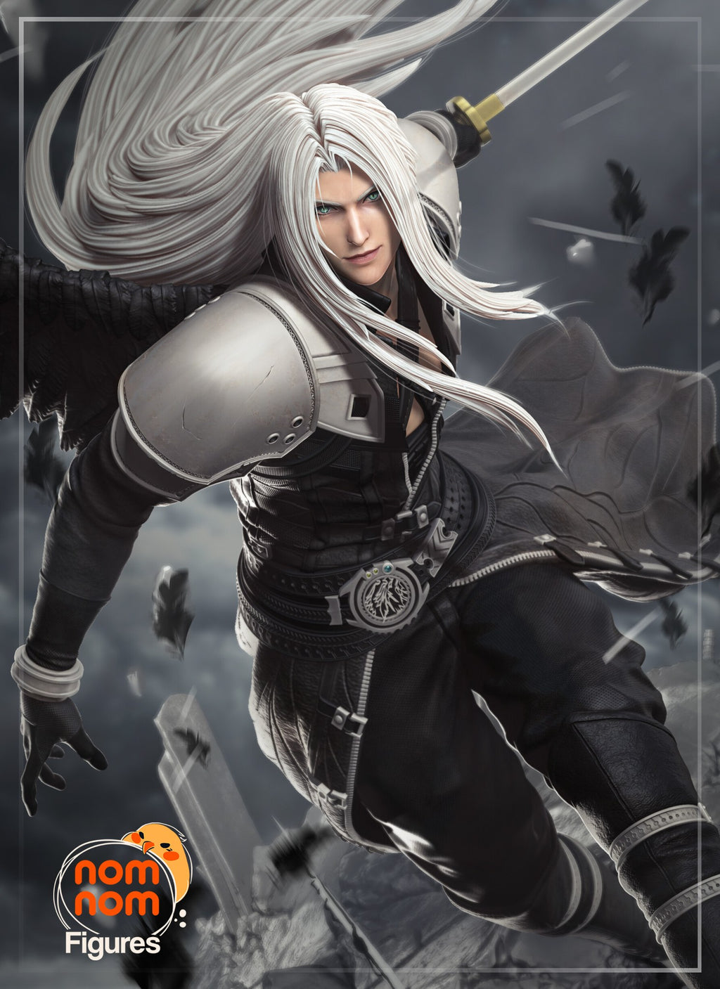 Sephiroth Final Fantasy resin figure by NomNom Figures — studio preview 1