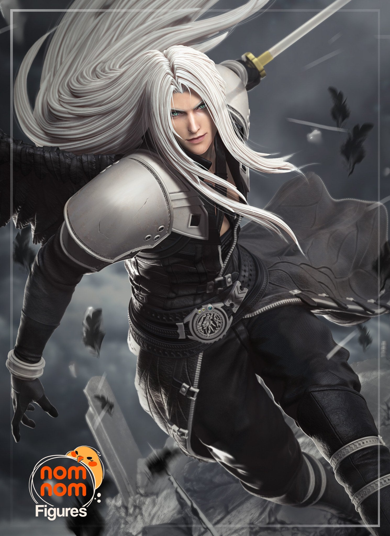 Sephiroth Final Fantasy resin figure by NomNom Figures — studio preview 1