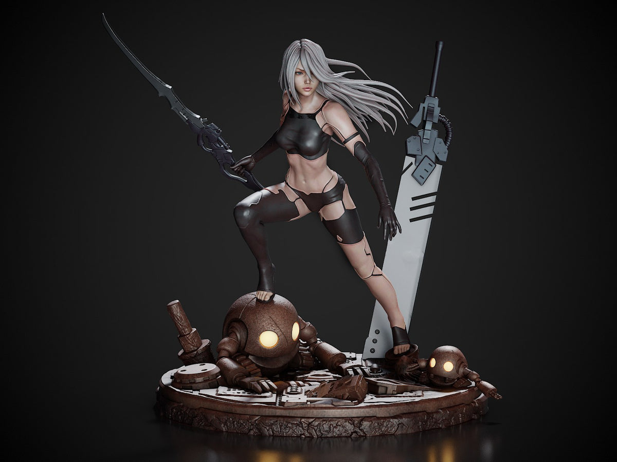 A2 NieR Automata resin figure by CA 3D Studios — studio preview 4