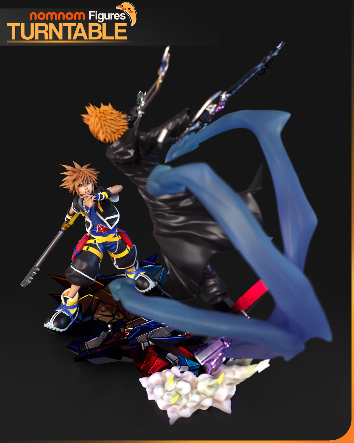 Sora vs Roxas Kingdom Hearts resin figure by NomNom Figures — studio preview 12