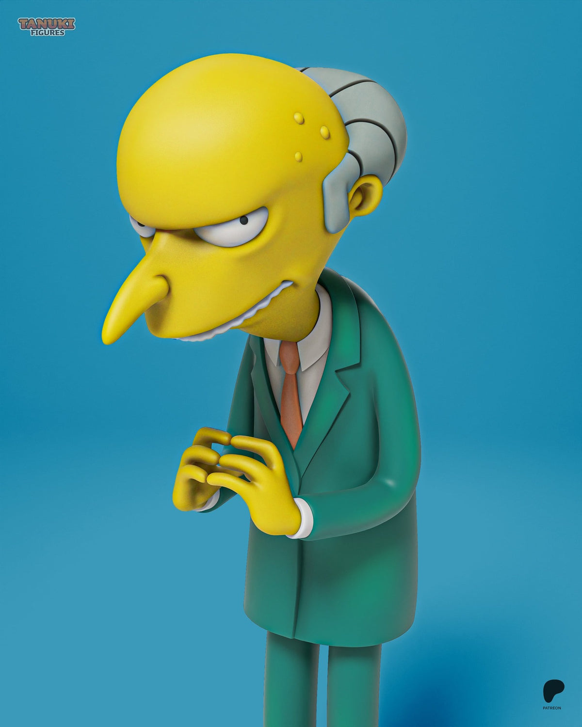 Montgomery Burns (The Simpsons) resin figure by Tanuki Figures — studio render 2