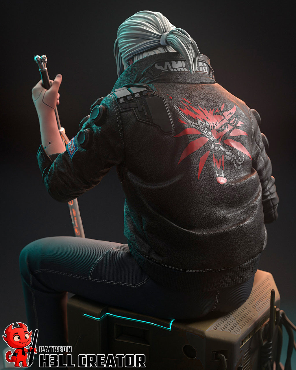 Geralt of Rivia (The Witcher) resin figure by h3LLcreator — studio render 6