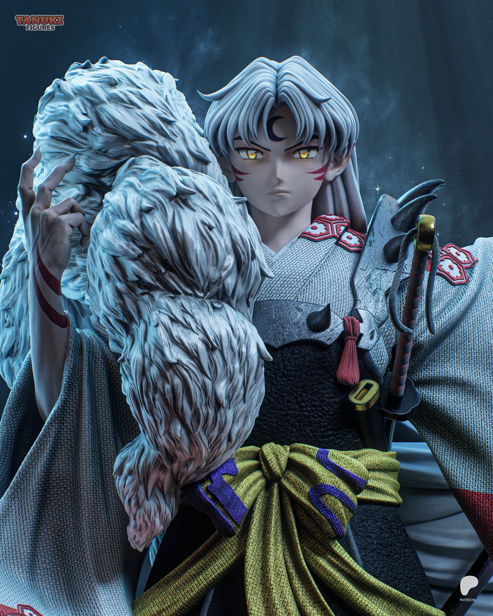 Sesshomaru (Inuyasha) resin figure by Tanuki Figures — studio render 6