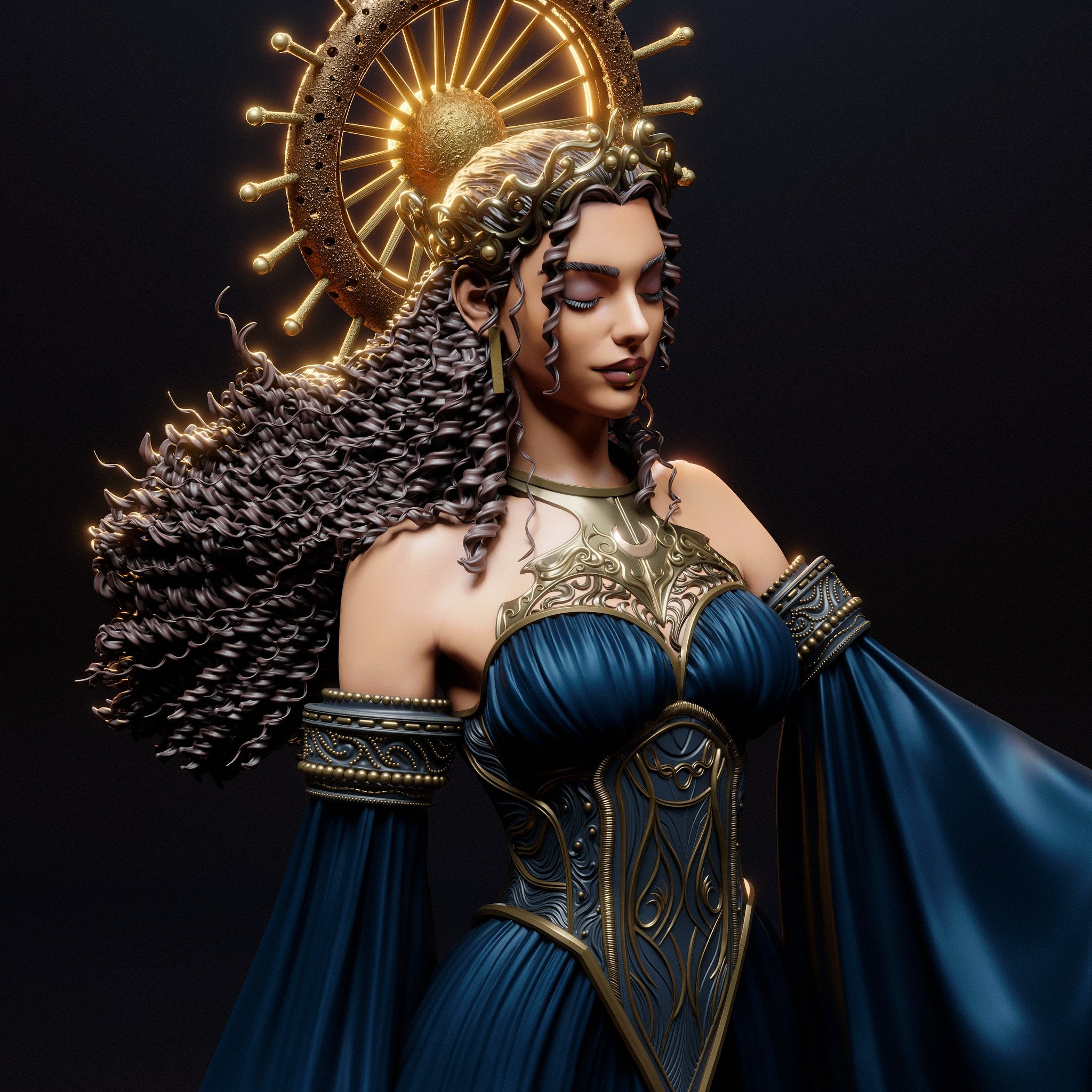 Nyx Greek mythology resin figure by CA 3D Studios — studio preview 1
