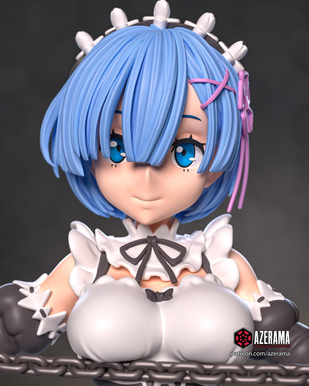 Rem (Re:Zero) resin figure by Azerama — studio render 2