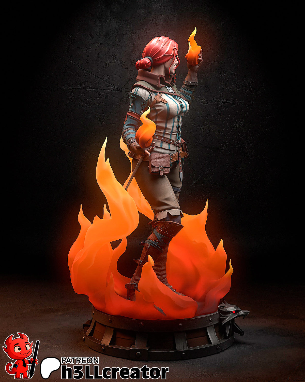 Triss Merigold (The Witcher) resin figure by h3LLcreator — studio render 12