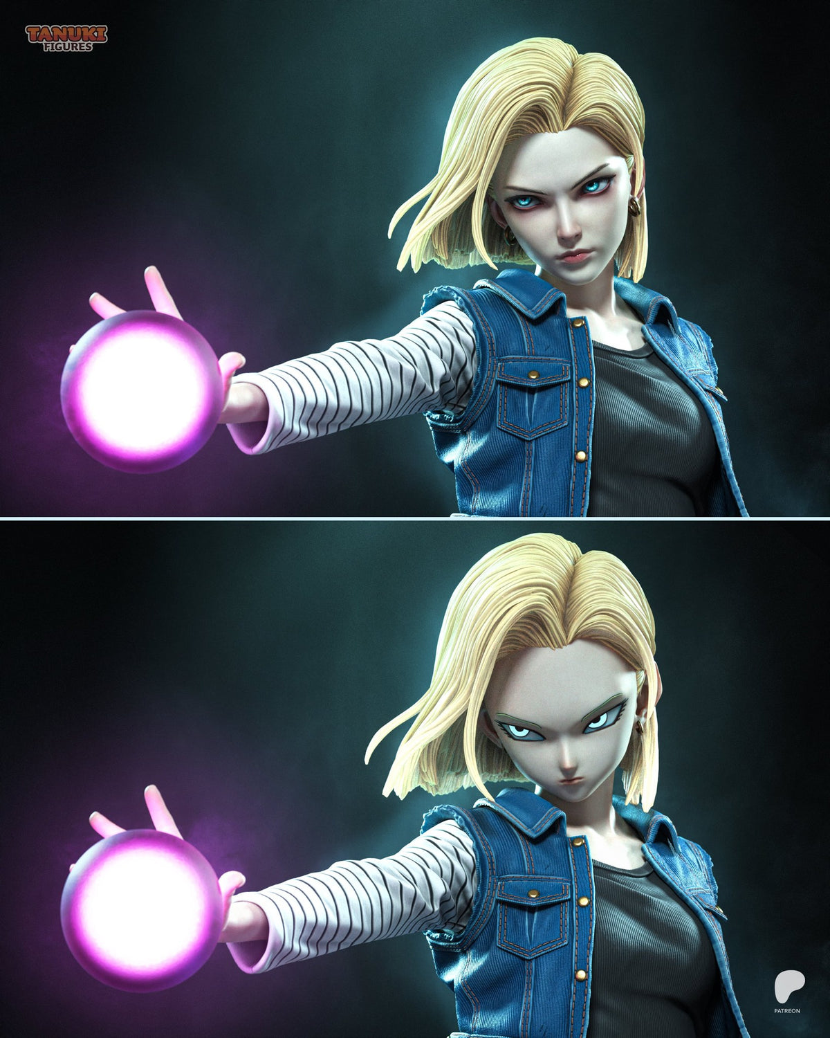 Android 18 (Dragon Ball) resin figure by Tanuki Figures — studio render 5