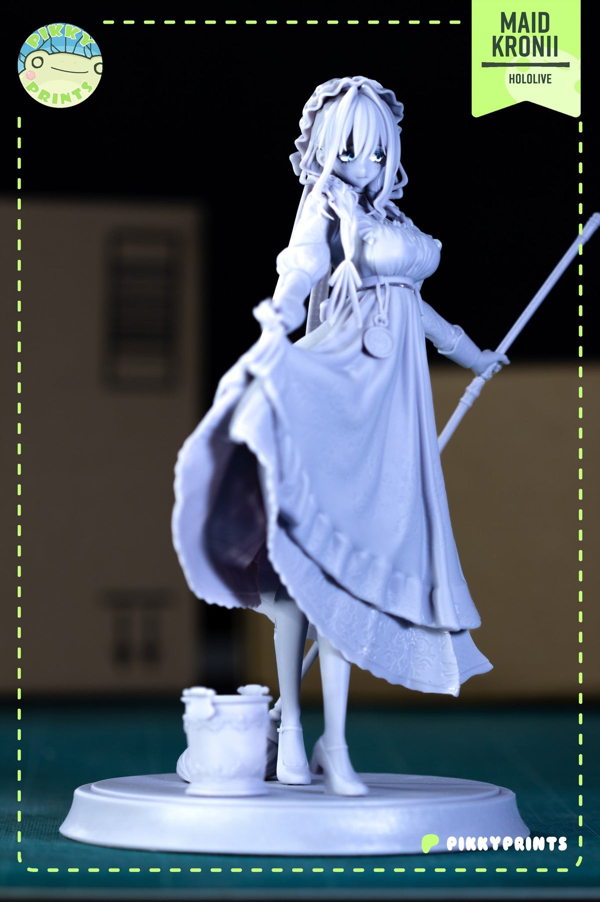 Ouro Kronii (Hololive) resin figure by PikkyPrints — studio render 11