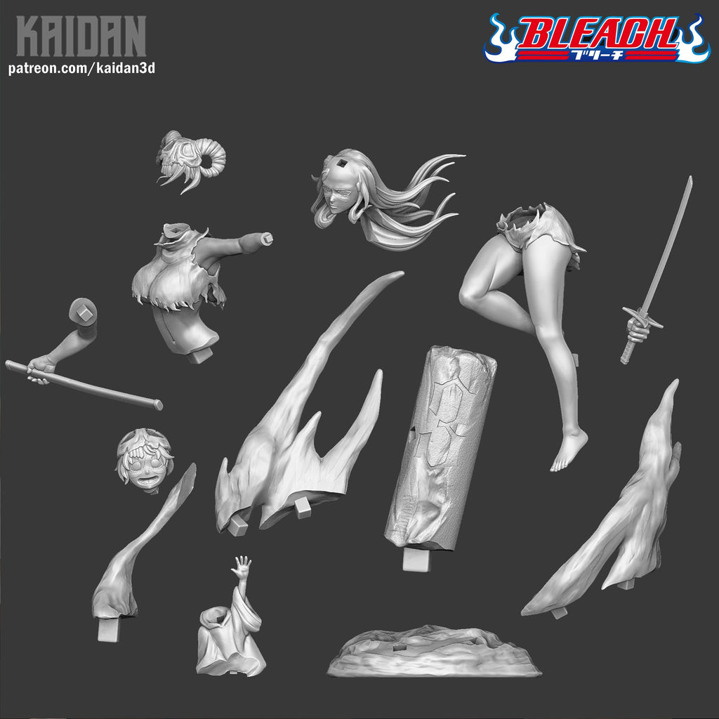 Nell and Kid Nell (Bleach) resin figure by Kaidan 3D — studio render 5