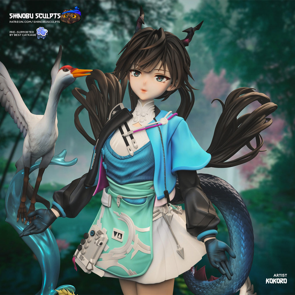Chen Qianyu (Arknights: Endfield) resin figure by Shinobu Sculpts — studio render 1