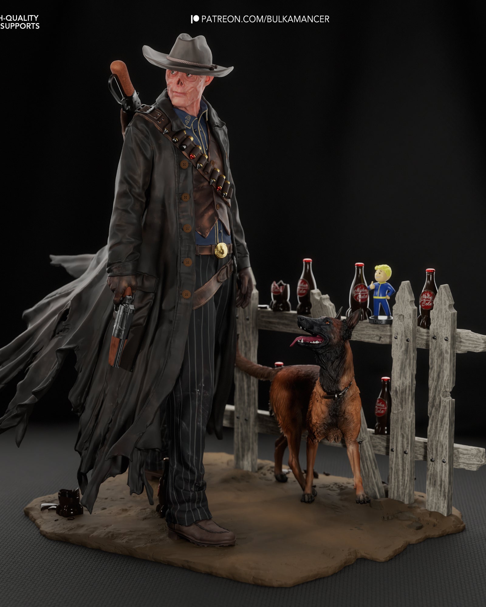 The Ghoul (Fallout) resin figure by Bulkamancer — studio render 3