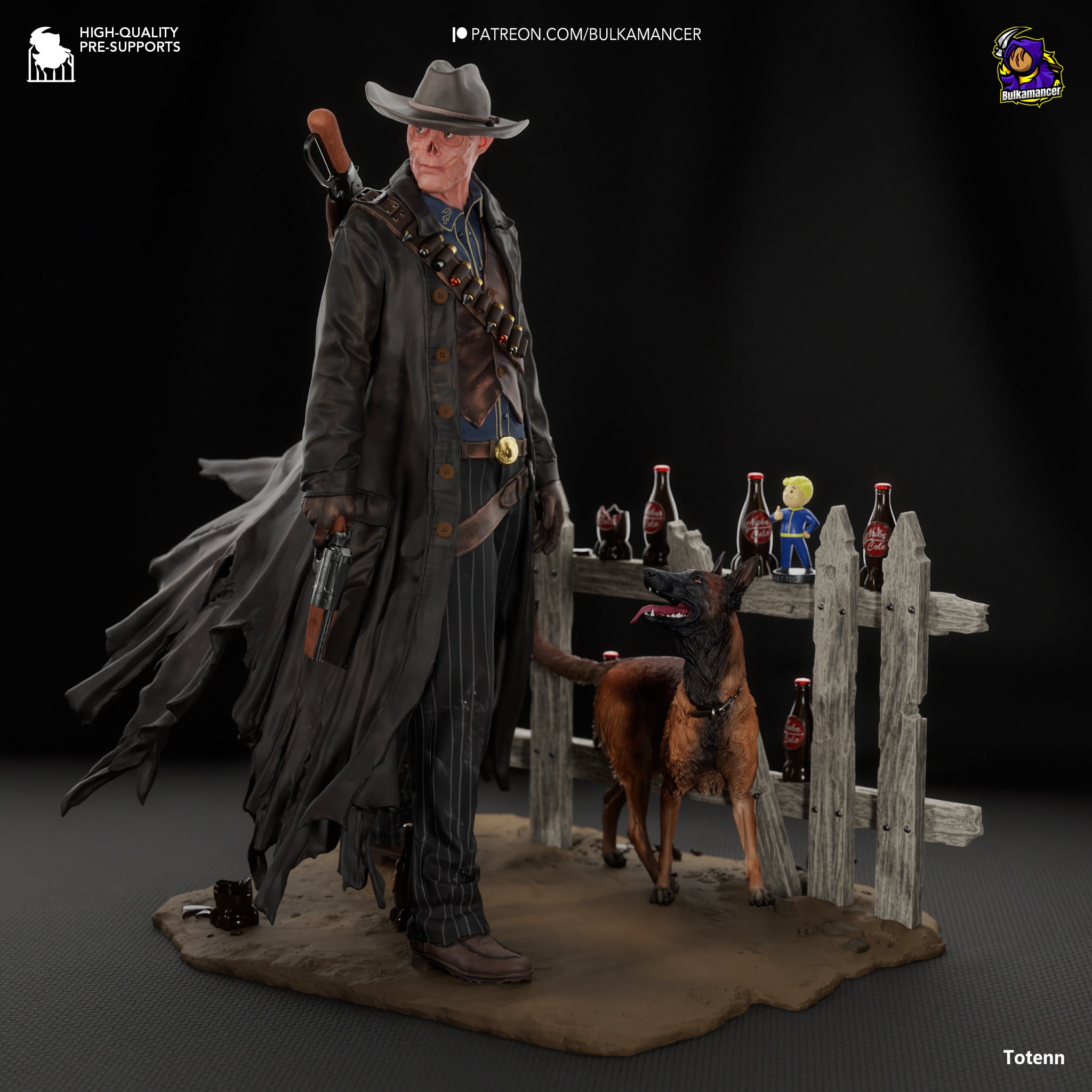 The Ghoul (Fallout) resin figure by Bulkamancer — studio render 3