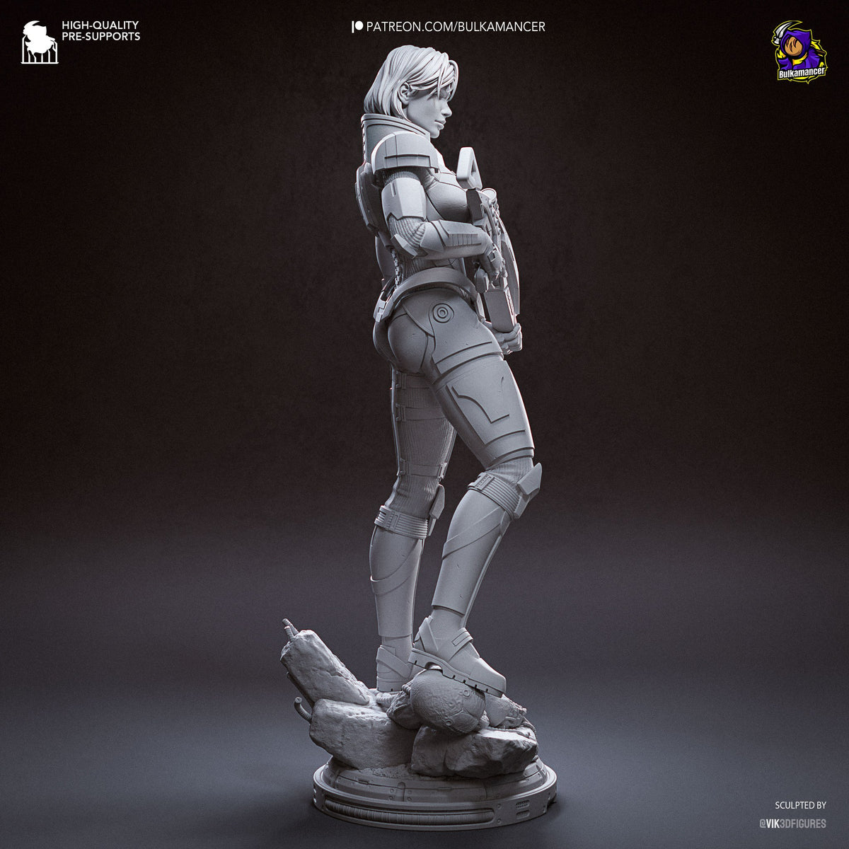 Jane Shepard (Mass Effect) resin figure by Bulkamancer — studio render 14